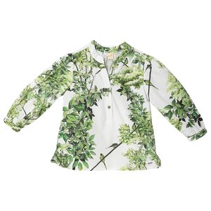 Camisa Botânica Verde - Infantil Menina