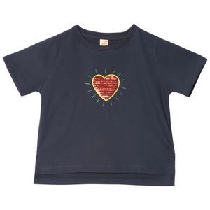 Camiseta Heart Azul - Infantil Menina