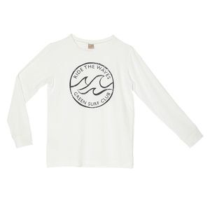 Camiseta Raglan Waves UV  Branca - Infantil Menino