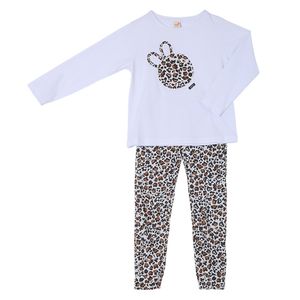Pijama Longo Zoo Cru - Infantil Menina
