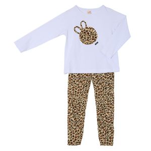 Pijama Longo Zoo Amarelo - Infantil Menina