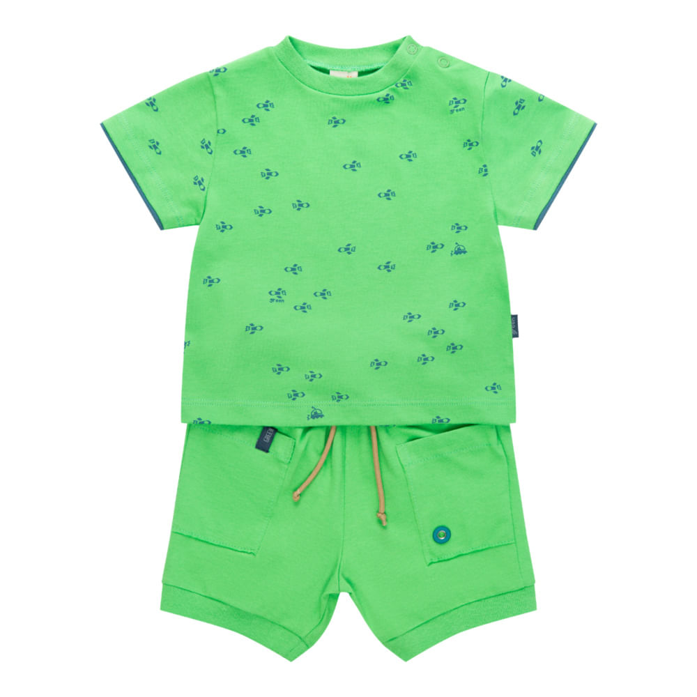 Conjunto Bebê Menino Green Espacial Verde