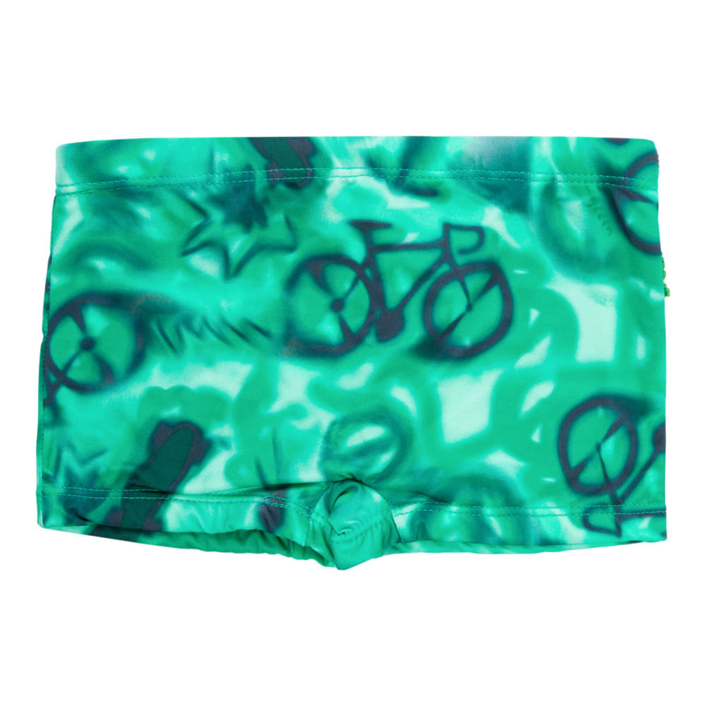 Sunga Infantil/Bebê Menino Green Splash Bike UV 50+ Verde