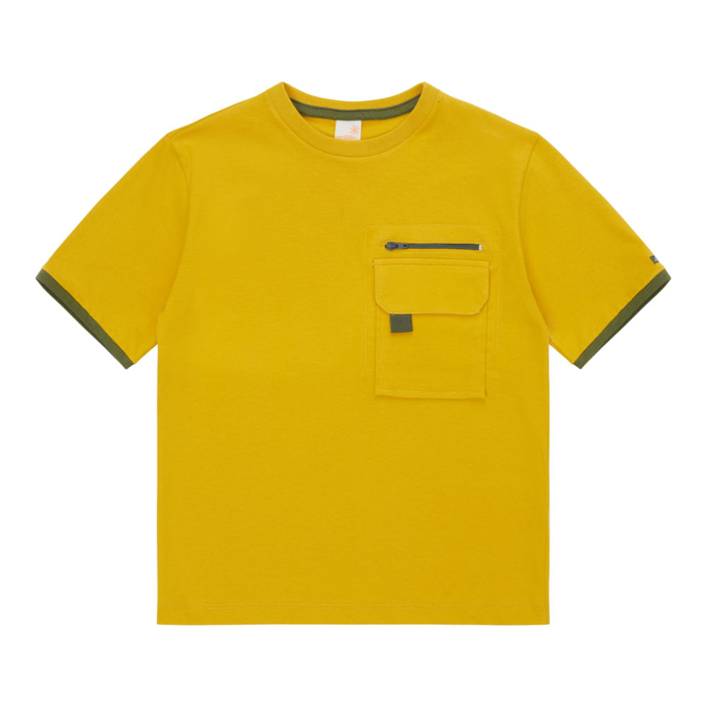 Camiseta Infantil Menino Green Manada Amarelo