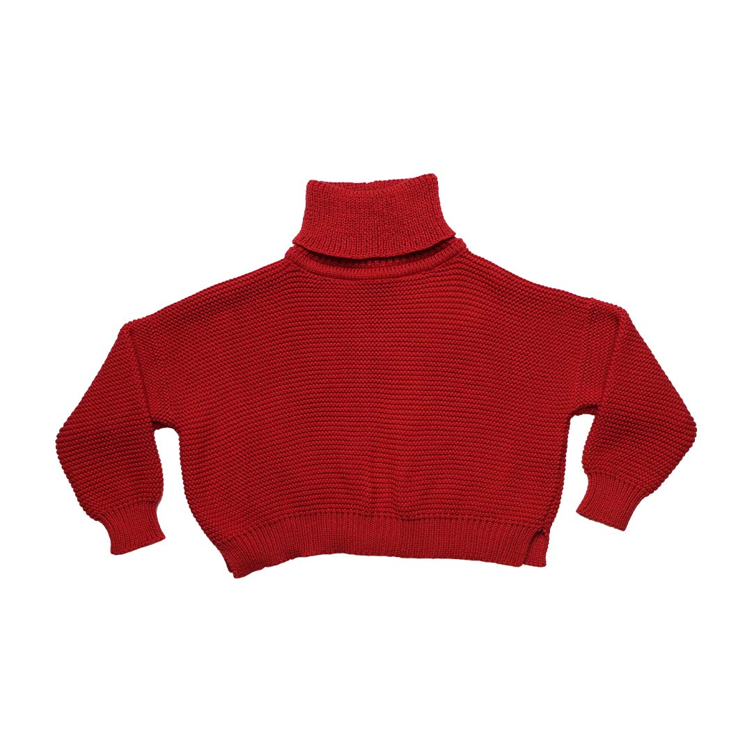 Blusa Tricot Infantil Menina Vermelha