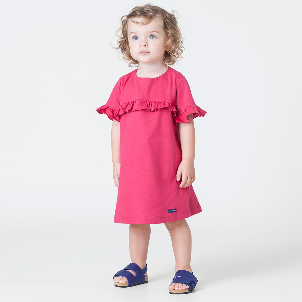 Vestido Toddler Babadinhos Rosa