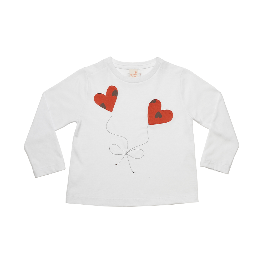Camiseta Toddler Menina Hearts Vermelha
