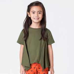 Camiseta Infantil Menina Jardino Verde