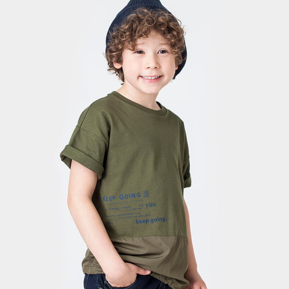 Camiseta Infantil Menino Oversized Verde