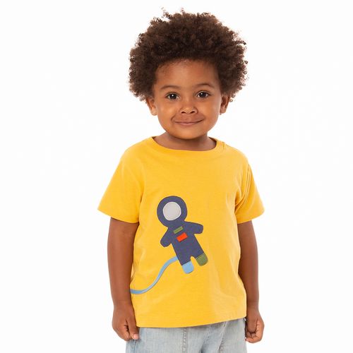 Camiseta Toddler Menino Space Amarela