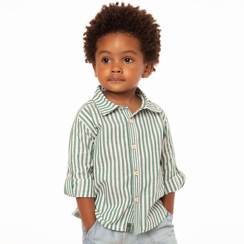 Camisa Toddler Menino Listrada Mix Verde