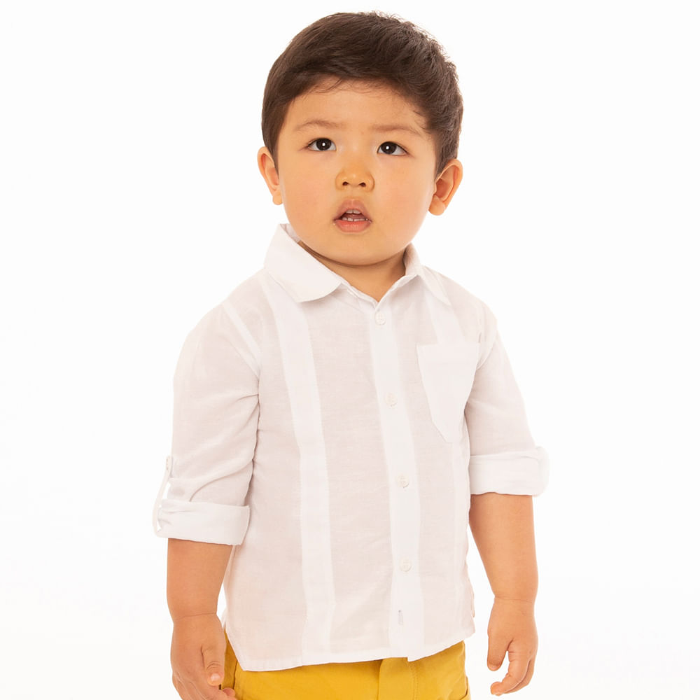 Camisa Toddler Menino Premium Branco