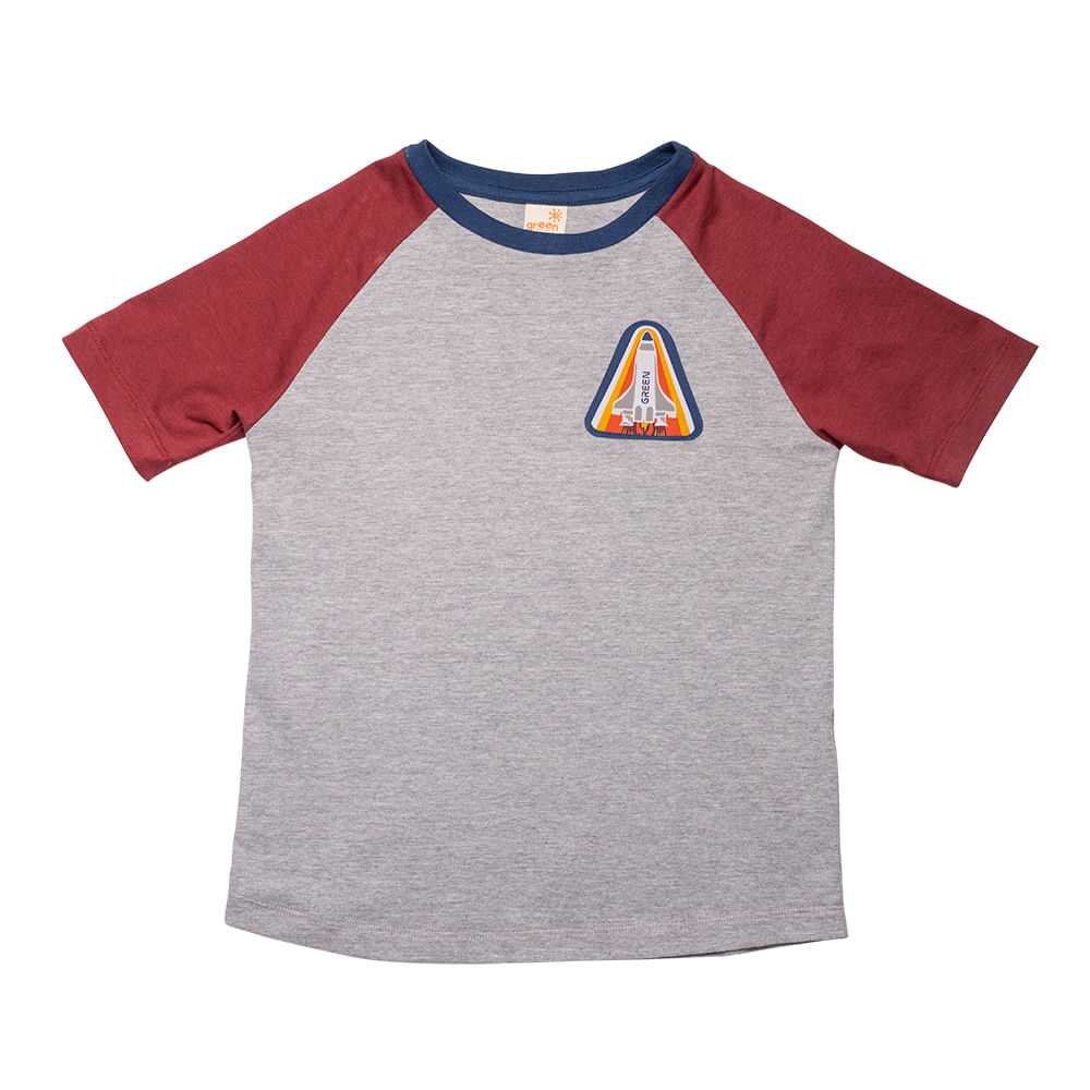 Camiseta Infantil Menino Astronauta Cinza