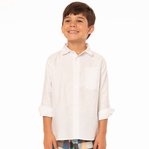 Camisa Infantil Menino Premium Branco