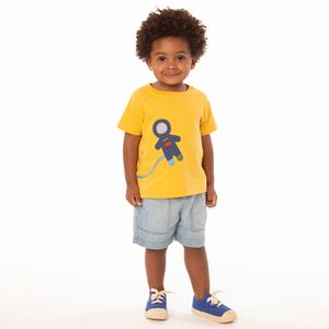 Camiseta Toddler Menino Space Amarela