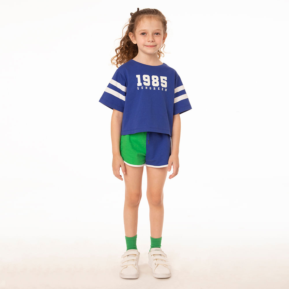Camiseta Infantil Menina Sport Azul