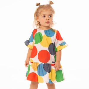 Vestido Toddler Menina Bubble Galaxy Colorido