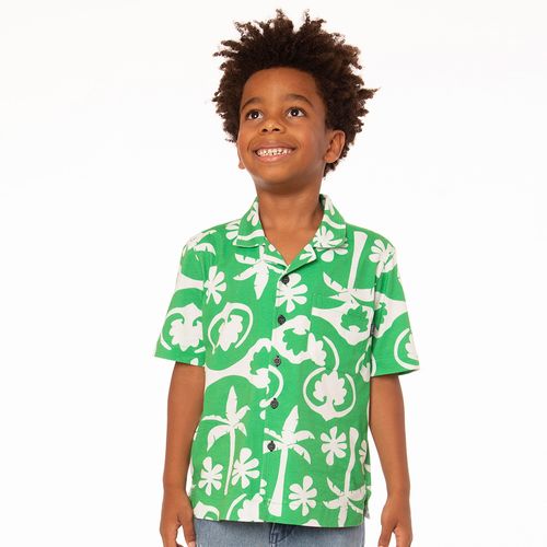 Camisa Infantil Menino Space Oasis Verde