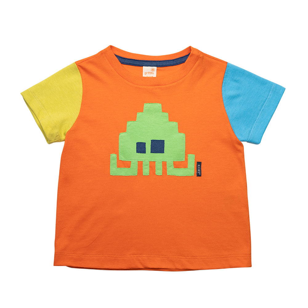 Camiseta Toddler Menino Invaders Laranja