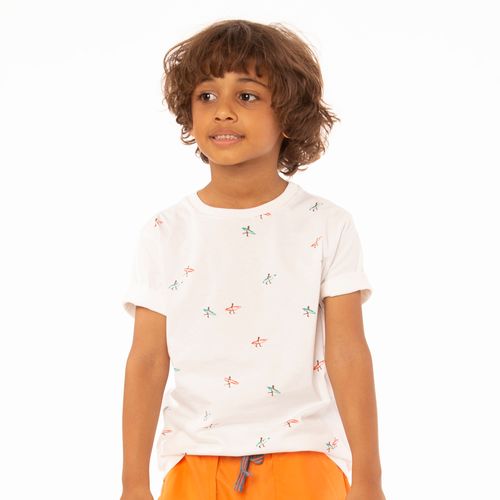 Camiseta Infantil Menino Surfing Branca
