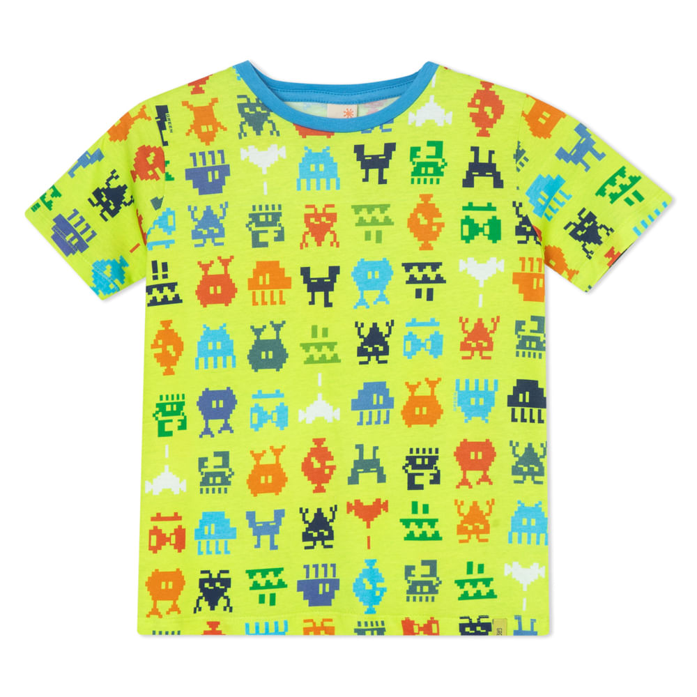 Camiseta Infantil Menino Space Squad Amarelo