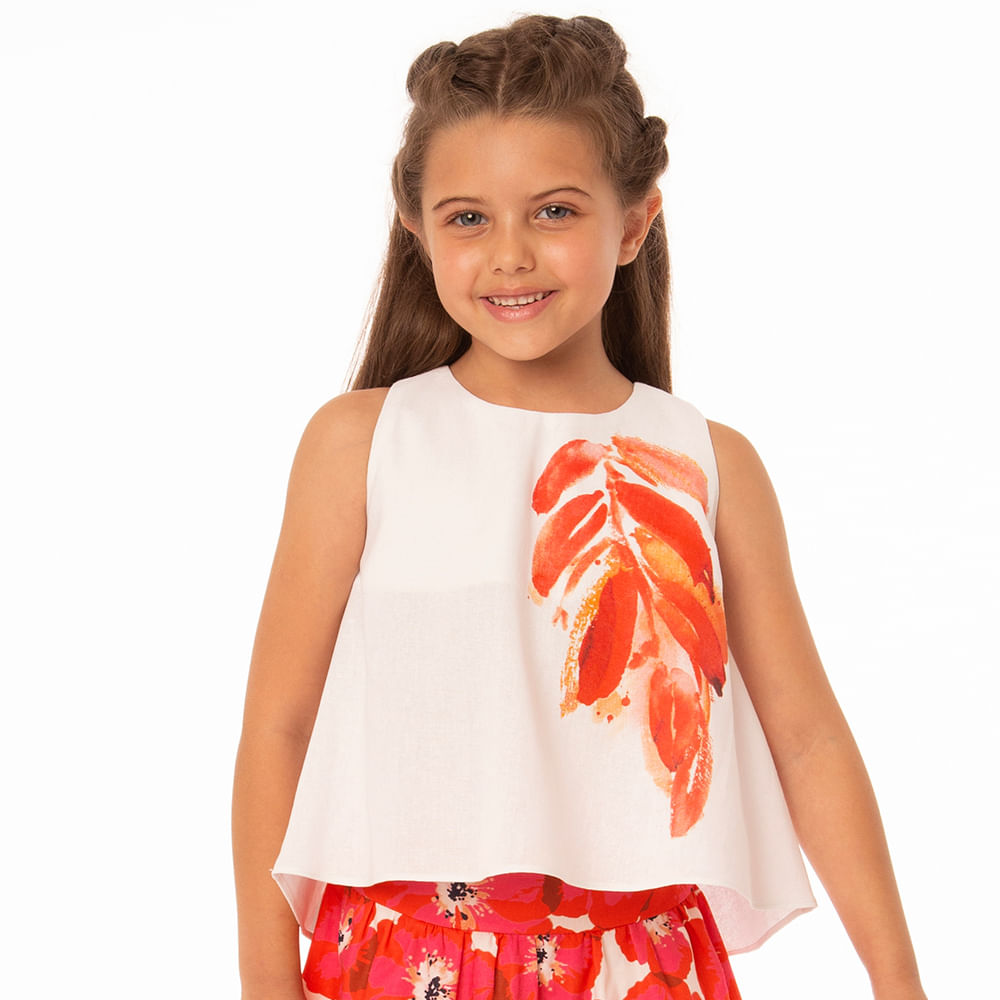 Blusa Infantil Menina Ruby Branco