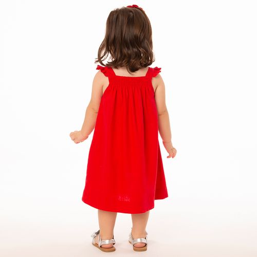 Vestido Toddler Menina Flow Vermelho