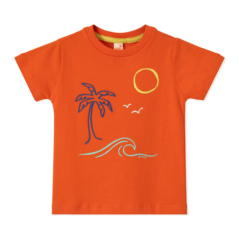 Camiseta Toddler Menino Relax Laranja