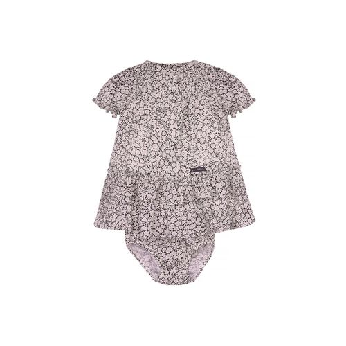 Vestido Bebê Menina Flor de Renda Off White