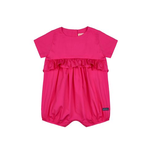 Macacão Bebê Menina Felicidade Rosa