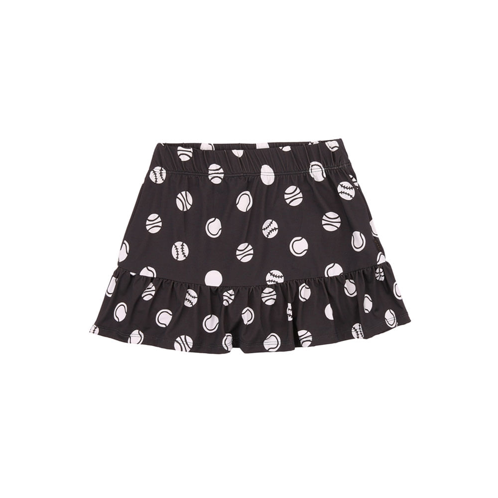 Saia Infantil Menina Play Art Chumbo