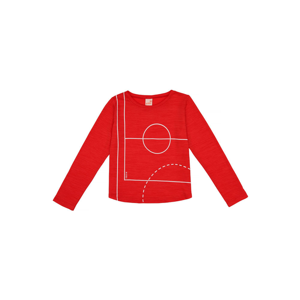Camiseta Infantil Menina Sports Vermelha