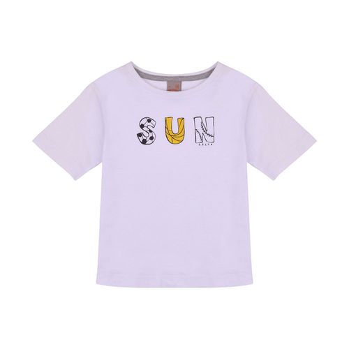 Camiseta Infantil Menina Sun Branca