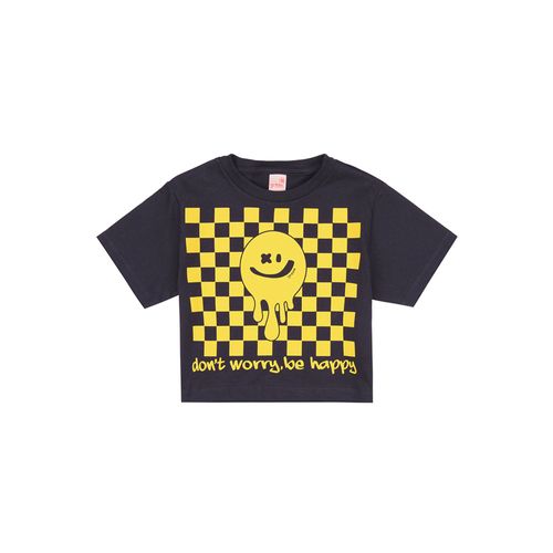Camiseta Infantil Menina Smile Chumbo