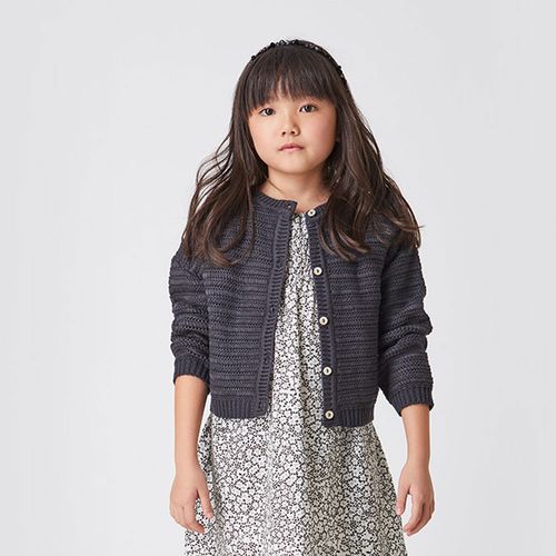 Cardigan Infantil Menina Lacy Chumbo