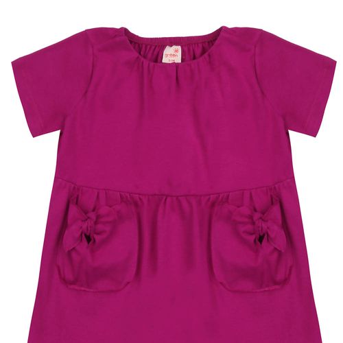 Vestido Bebê Menina Viver a Vida Rosa