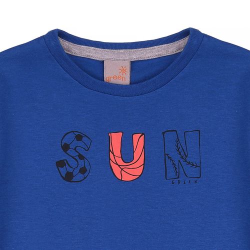 Camiseta Infantil Menina Sun Azul