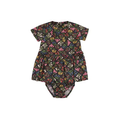 Vestido Bebê Jardim Chumbo