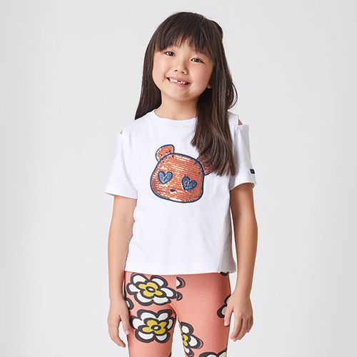 Camiseta Infantil Sweet Bear Branca