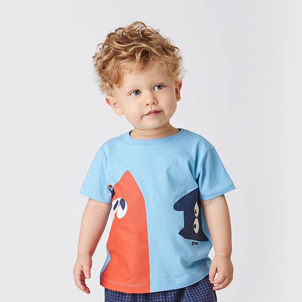 Camiseta Happy Cats Azul Claro Toddler