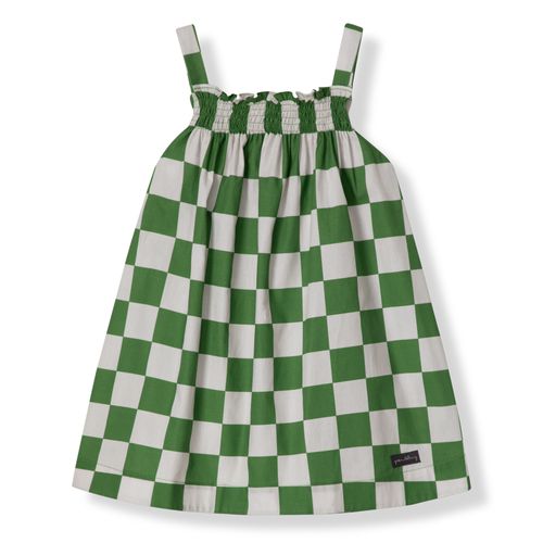 Vestido Toddler Menina Grid Verde