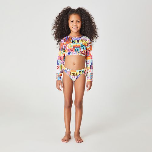 Biquini Infantil Cropped Happy