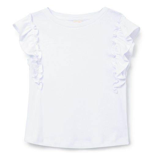 Blusa Infantil Rib Babados Branca