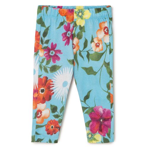Calça Infantil Legging Blossom Azul