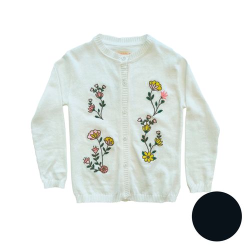 Cardigan Florecer Chumbo