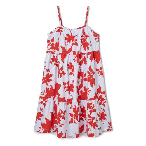 Vestido Infantil Stamp Flower Vermelho