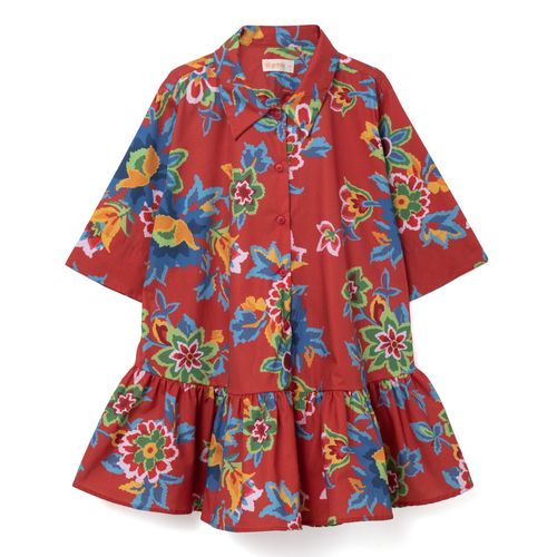 Vestido Infantil Energy Flower Vermelho