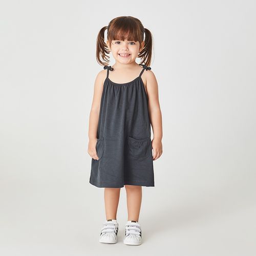 Vestido Regata Toddler Vibração Chumbo