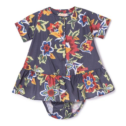 Vestido Bebê Energy  Flower Azul