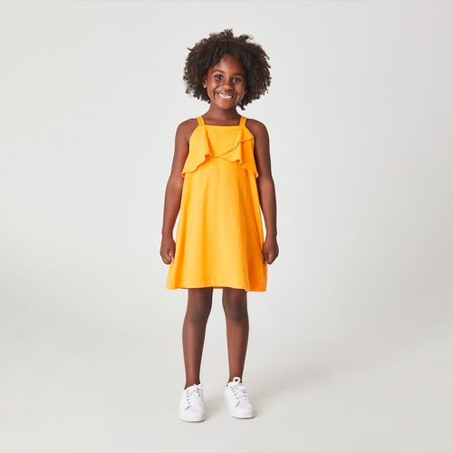 Vestido Infantil Alegria Laranja